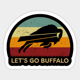 Retro Sunset - Buffalo Bills Sticker